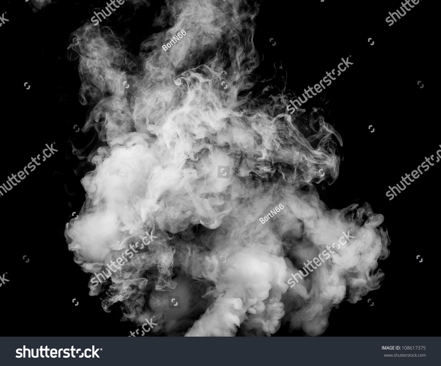 Smoke fragments on a black background #108617375