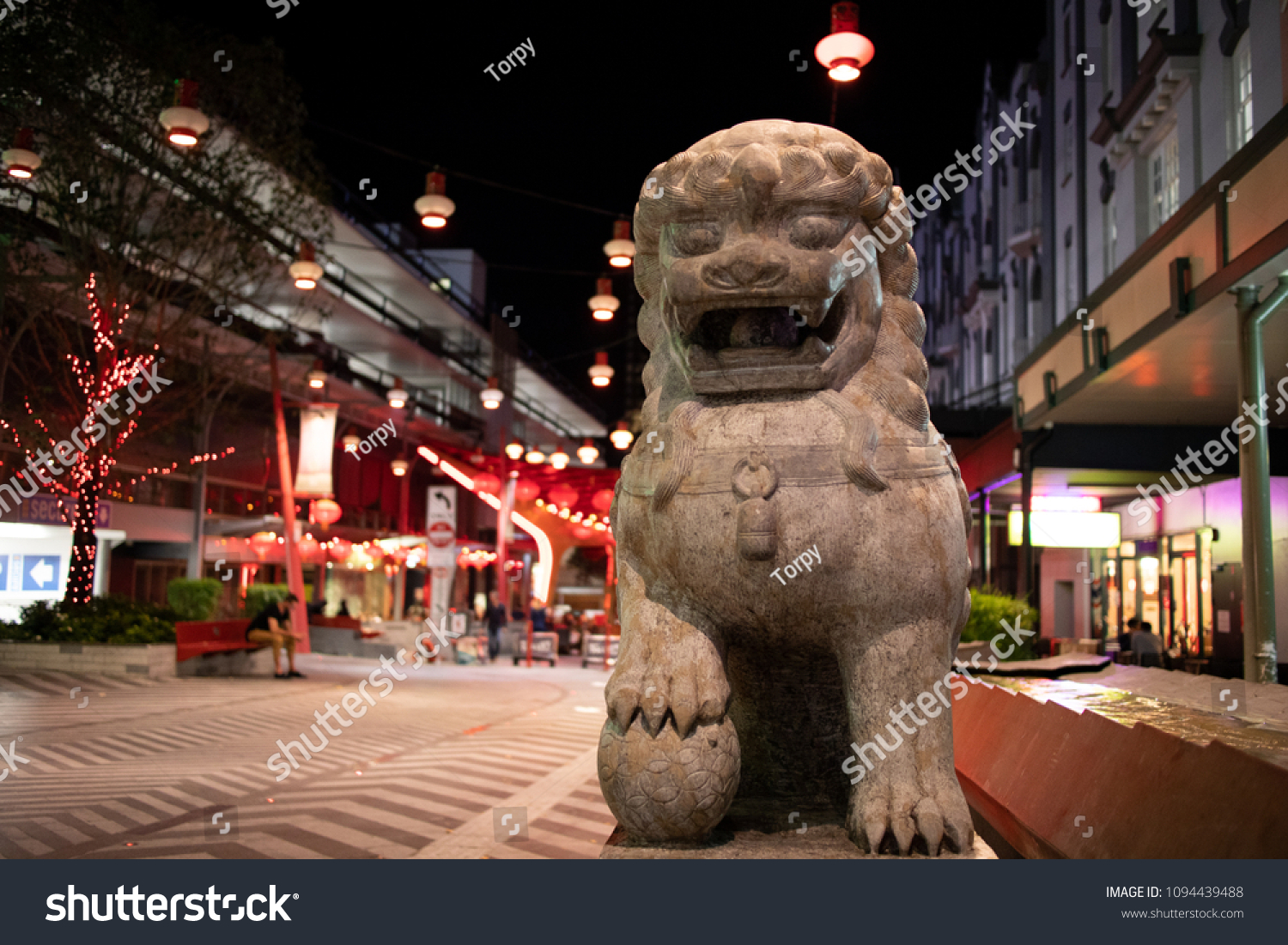 Chinese Guardian Lion in Chinatown, Fortitude Valley, Brisbane #1094439488