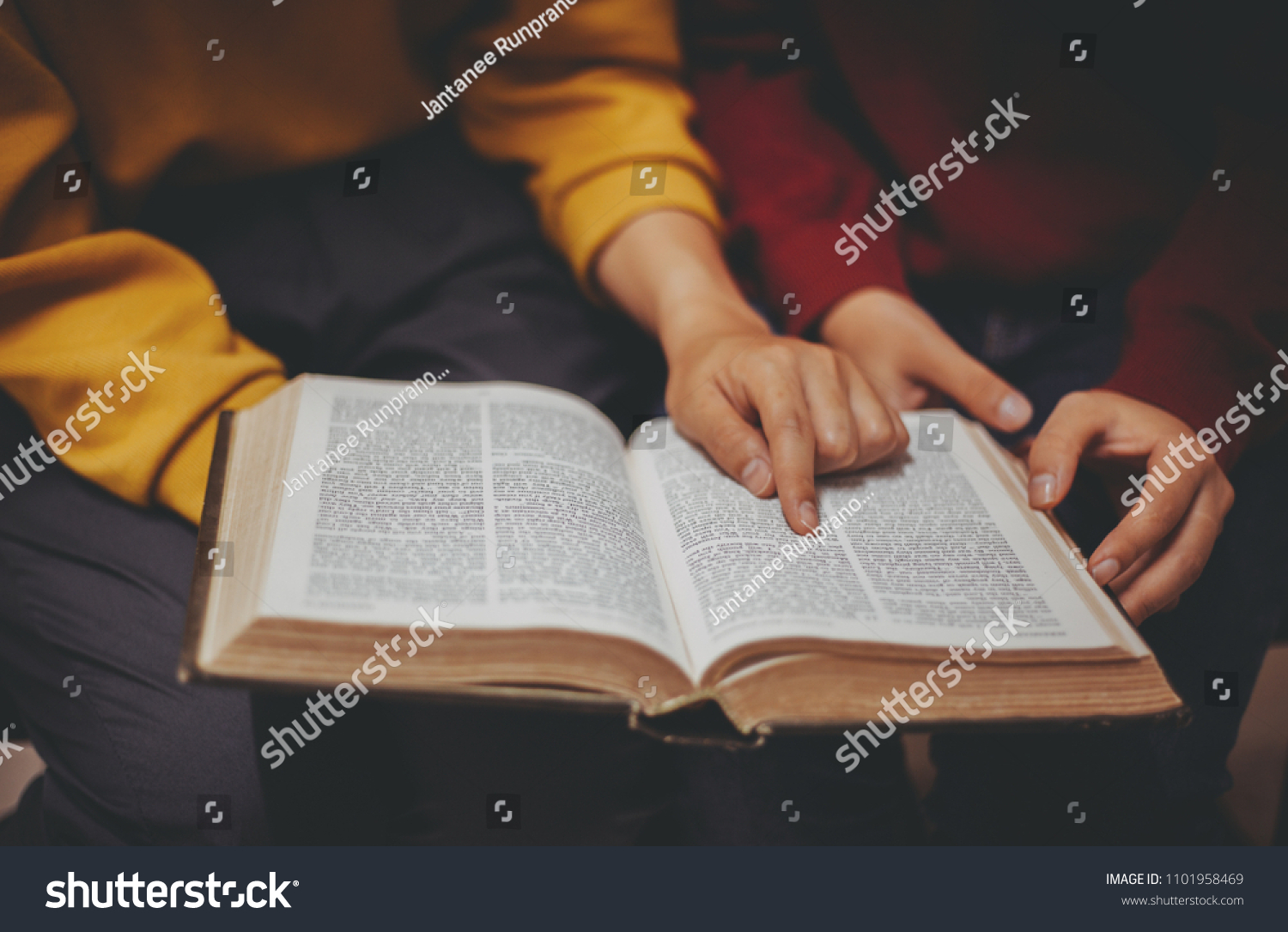 Two women studying the bible. #1101958469