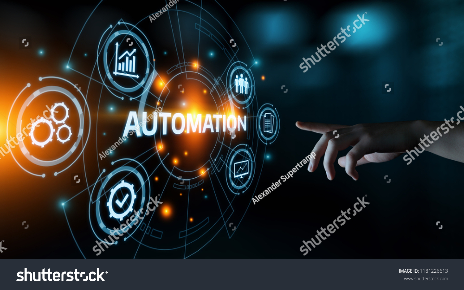 Automation Software Technology Process System Business concept. #1181226613