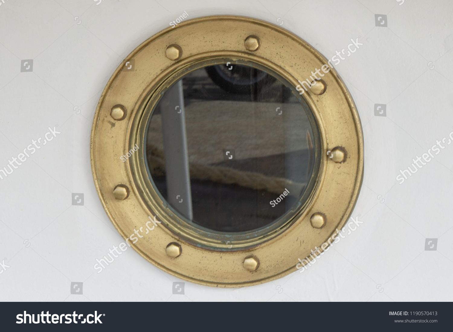 scuttle or porthole or side light on a ship #1190570413