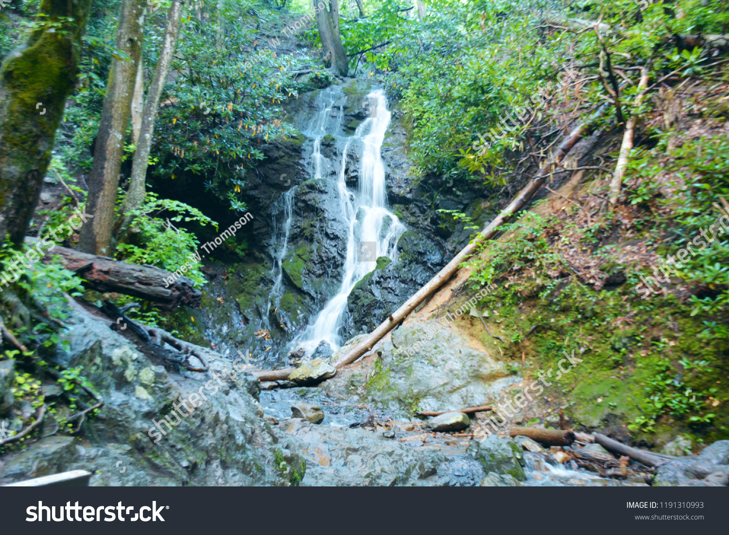 Cataract Falls, located in the Smoky Mountains National Park, Tennessee #1191310993