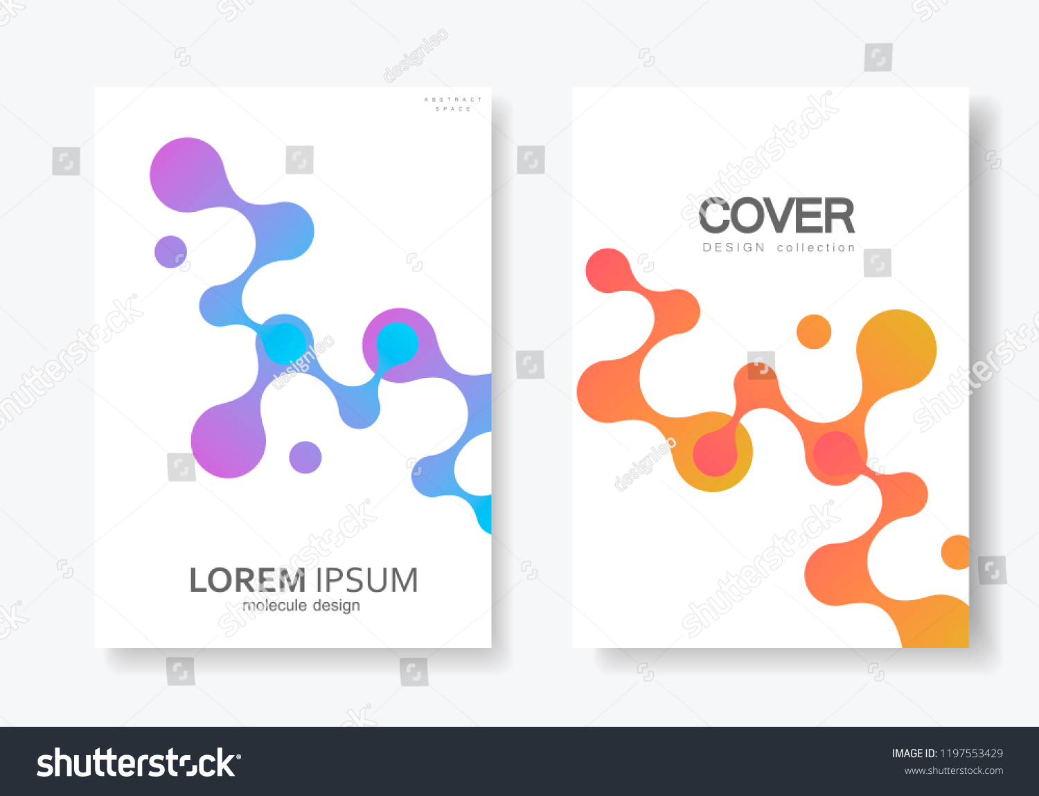 Abstract brochure design with geometric connect molecule #1197553429