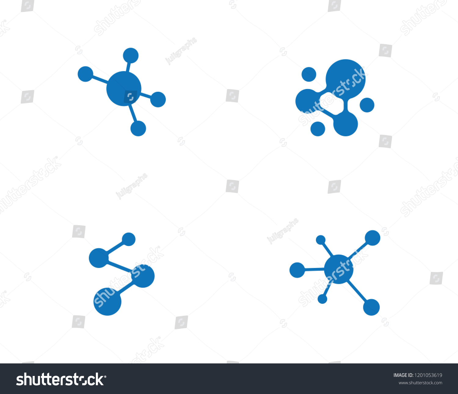 molecule logo icon vector design #1201053619