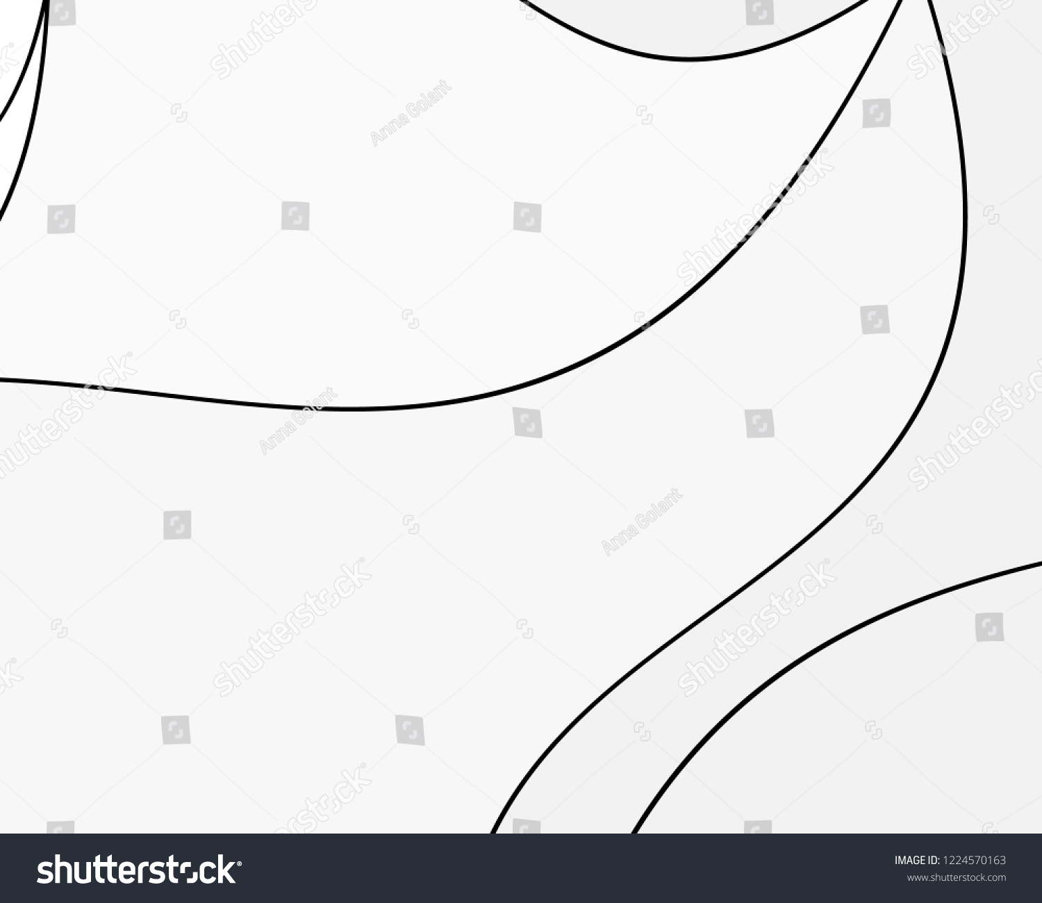 Elegant texture with wavy lines, abstract geometric pattern. Black and white vector illustration of design element for creating modern art backgrounds, patterns.  #1224570163