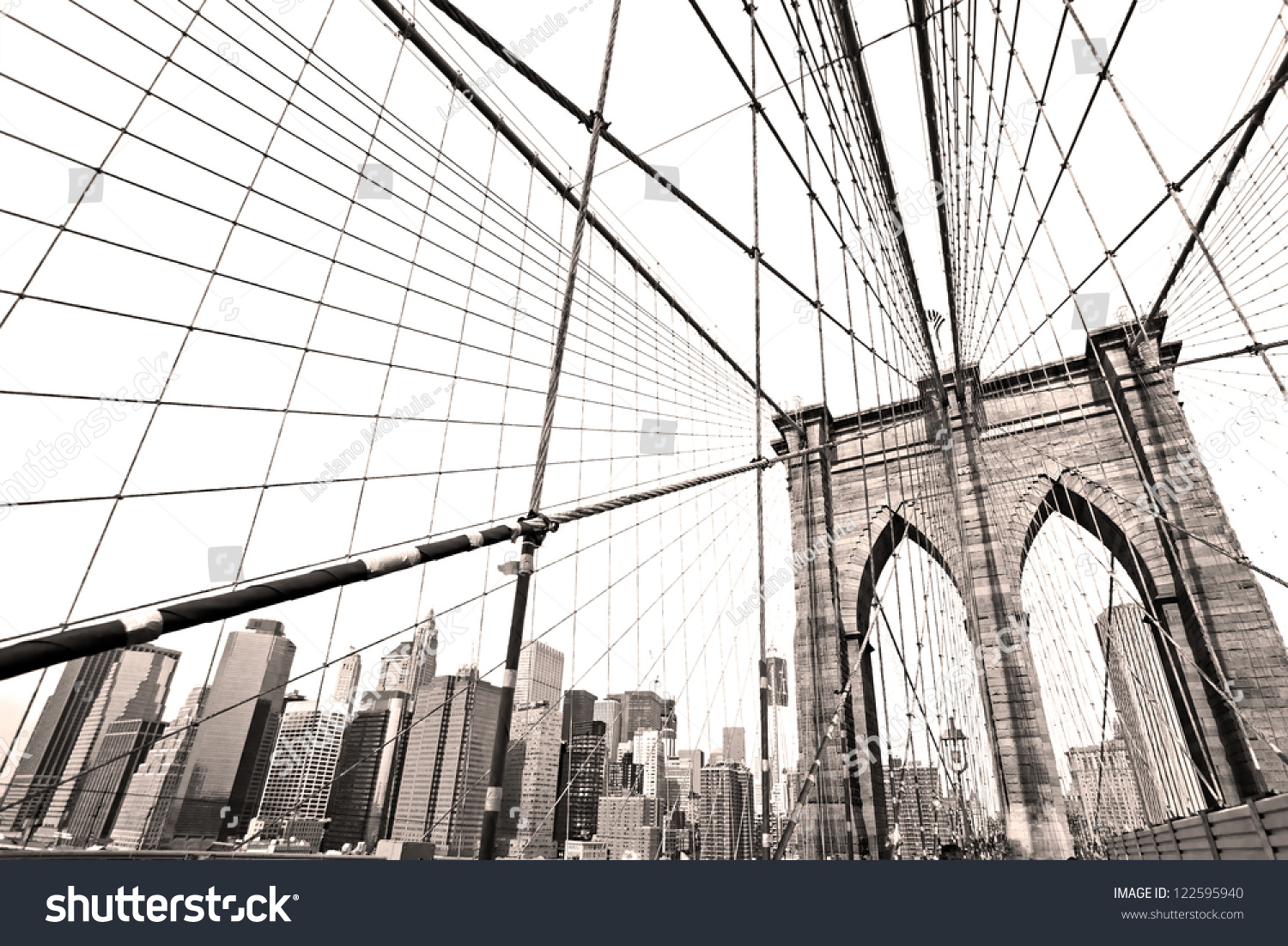The Brooklyn bridge, New York City. USA. #122595940