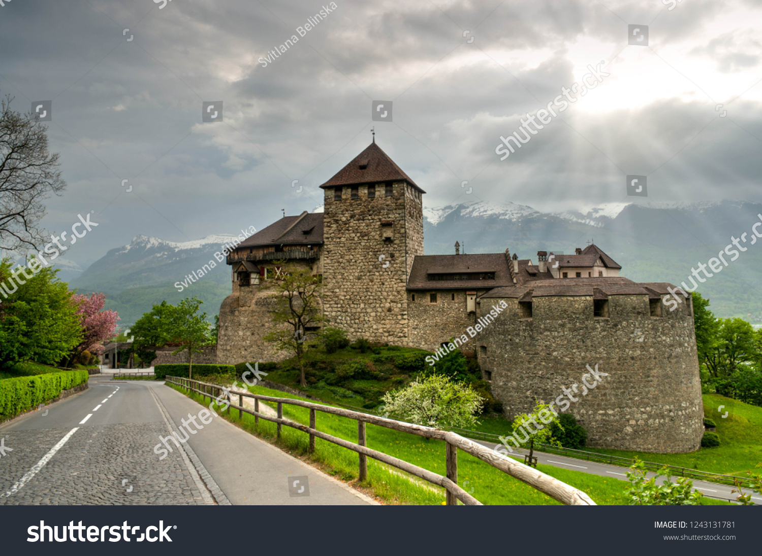 Vaduz Castle, Alps, Liechtenstein. Old european palace #1243131781