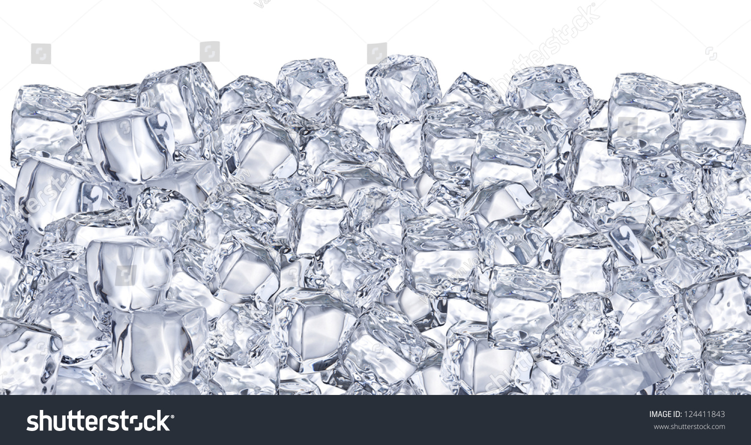 Ice cubes. File contains two clipping path - to the front and the back. #124411843
