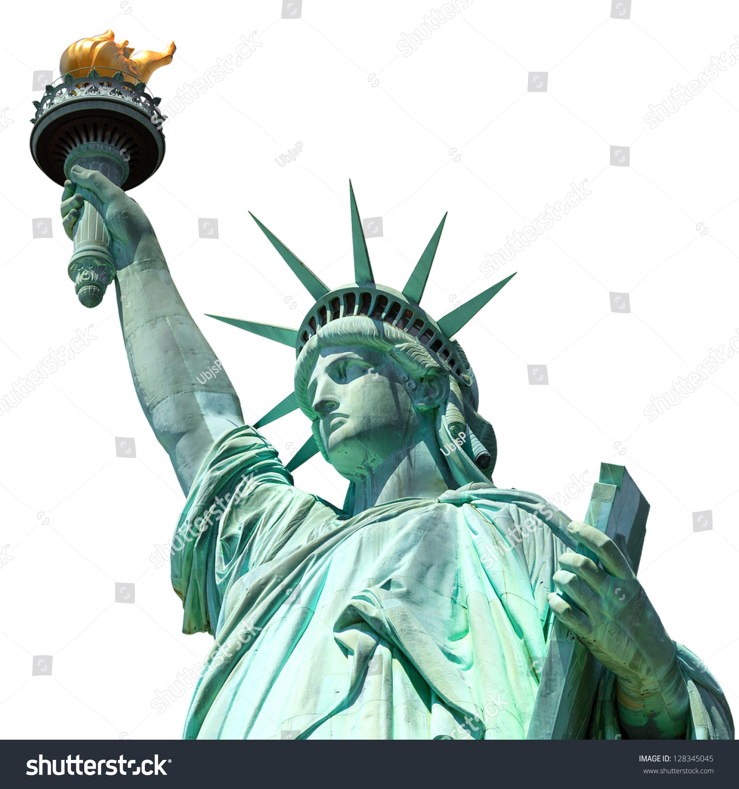 statue of liberty, new york, usa, isolated #128345045