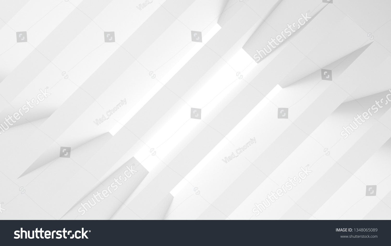 Futuristic abstract white background. 3D Rendering. #1348065089