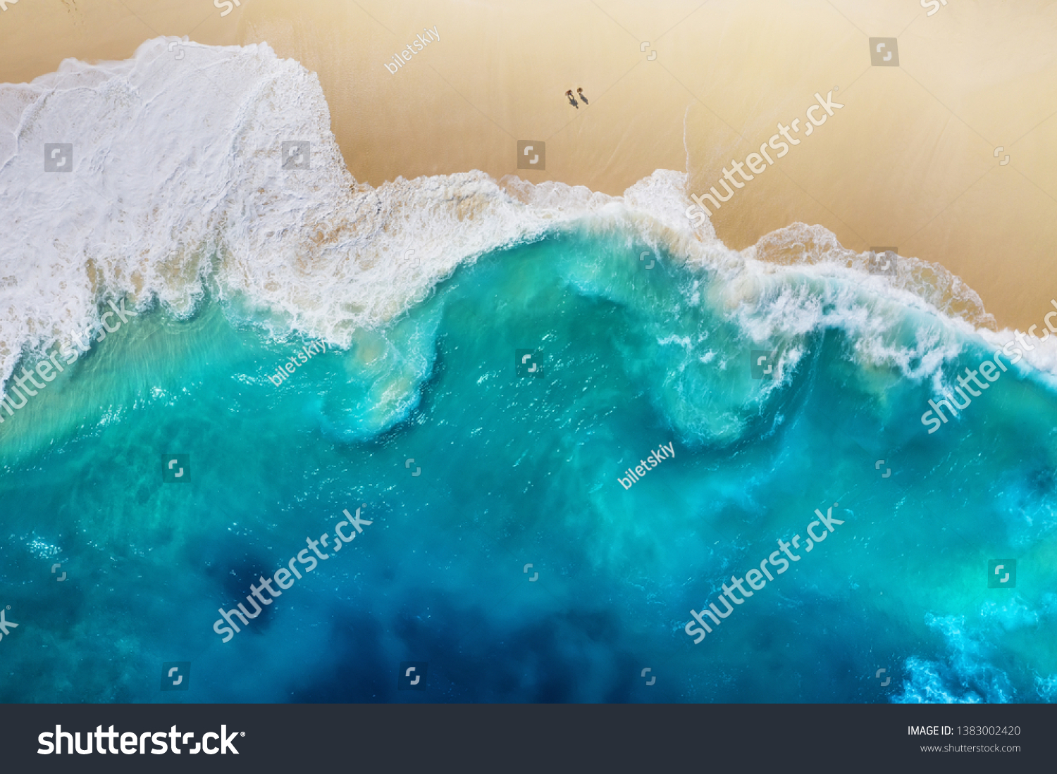 Coast as a background from top view. Turquoise water background from top view. Summer seascape from air. Nusa Penida island, Indonesia. Travel - image #1383002420