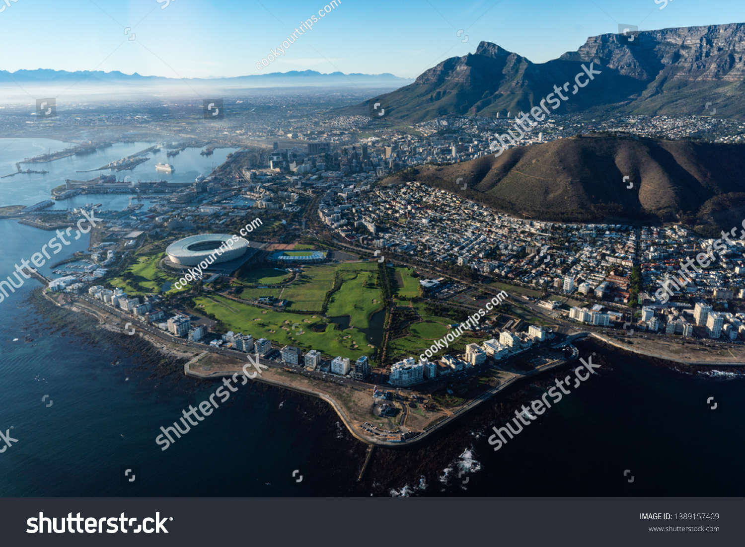 Helicopter view of cape town #1389157409