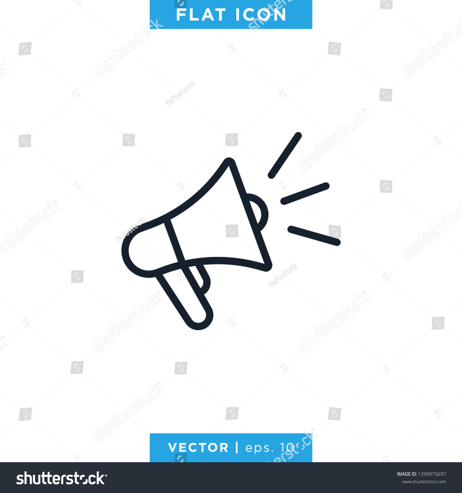 Megaphone Icon Vector Logo Design Template. #1399975697