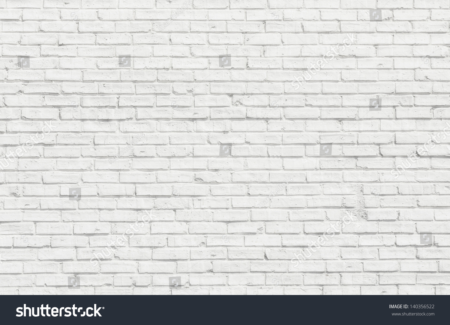White misty brick wall for background or texture #140356522