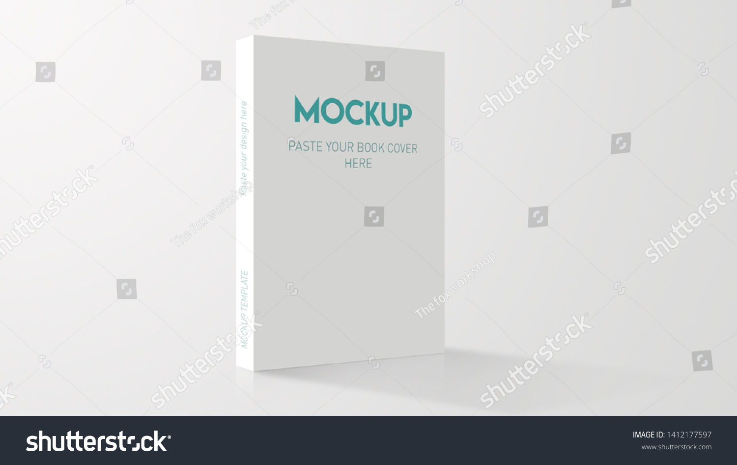 book cover template, clean mock up, paste your design here #1412177597