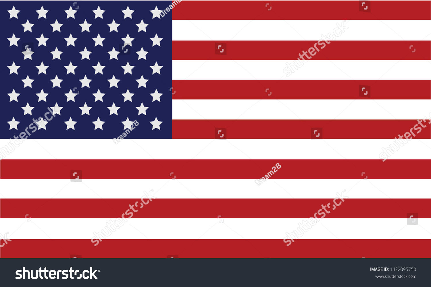 American Flag 4th july illustration #1422095750