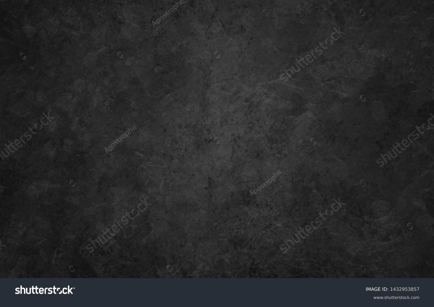 Elegant black background vector illustration with vintage distressed grunge texture and dark gray charcoal color paint #1432953857