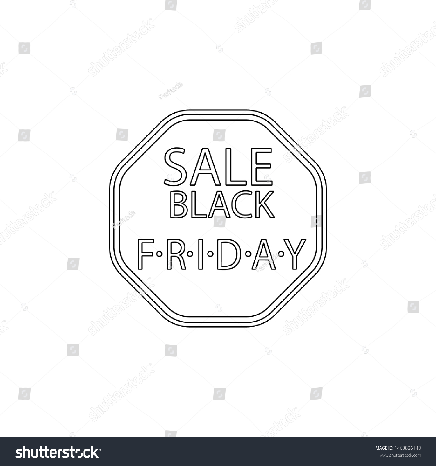 Black Friday Sale Abstract icon. Element of black friday for mobile concept and web apps icon. Outline, thin line icon for website design and development, app development #1463826140