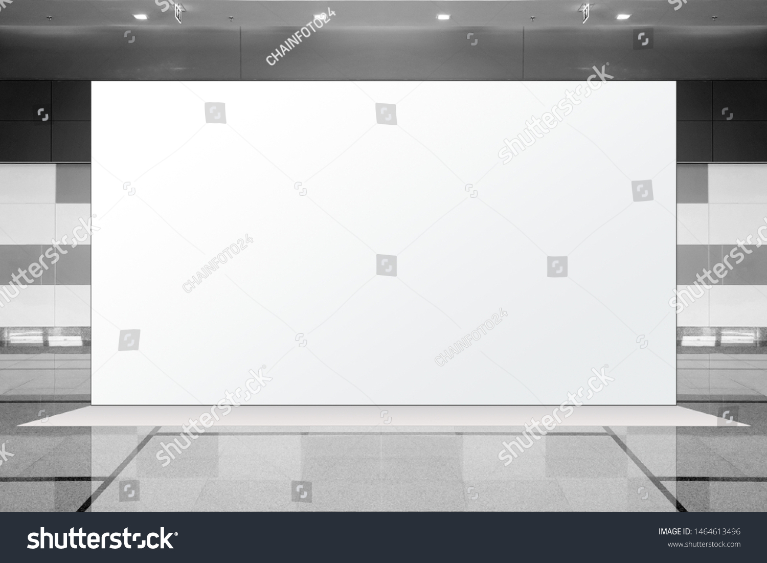Fabric Pop Up basic unit Advertising banner media display backdrop, empty background, 16:9 Panoramic banner #1464613496