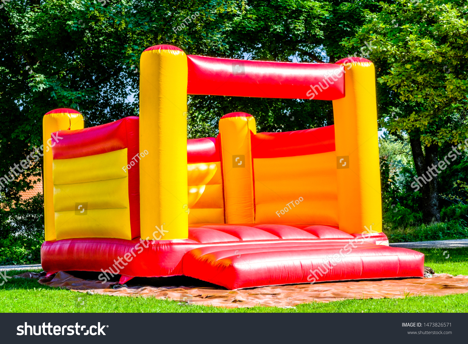 new bouncy castle at a park #1473826571