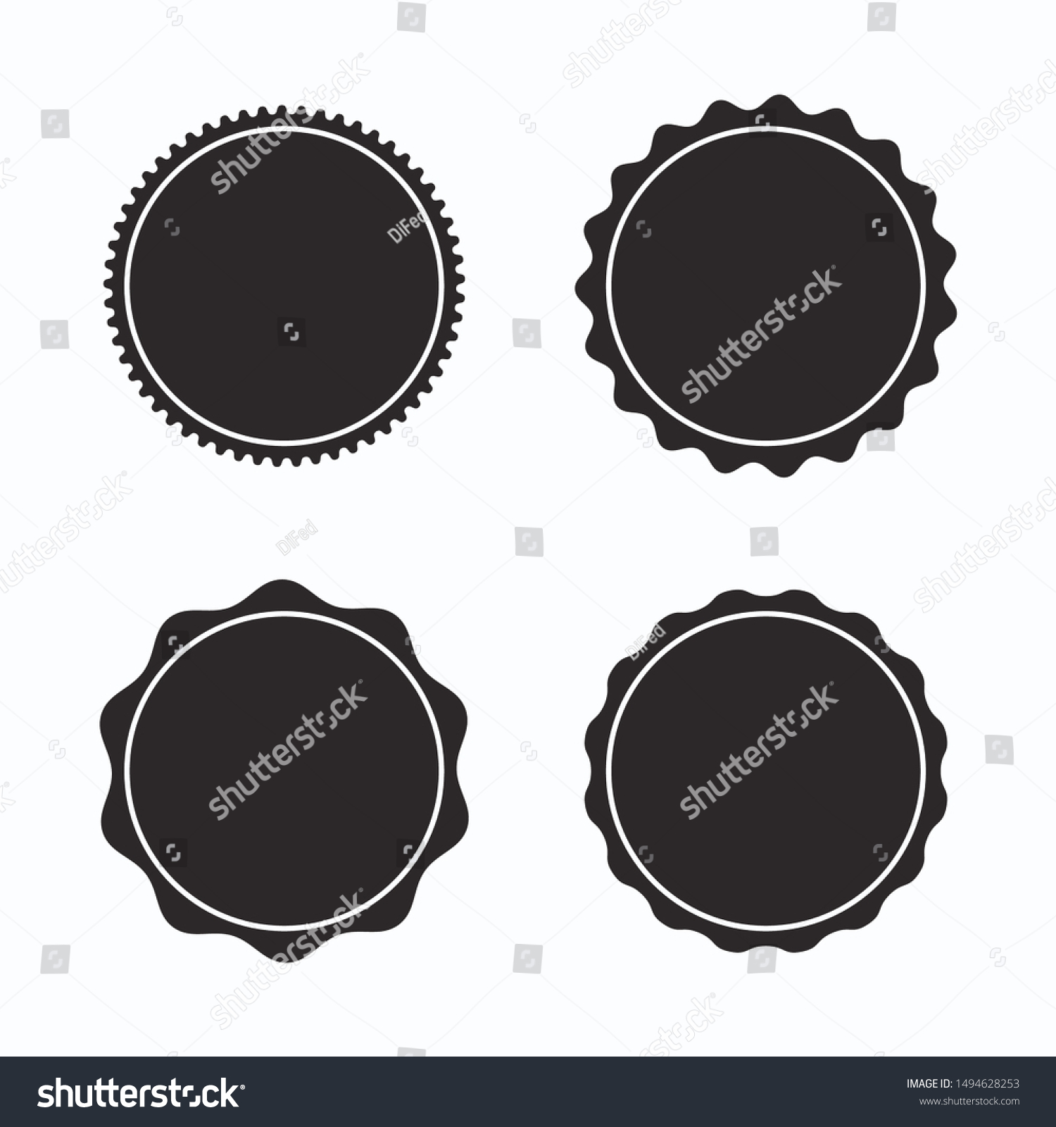 Set of blank stamps. Great for banners, badges, etc #1494628253