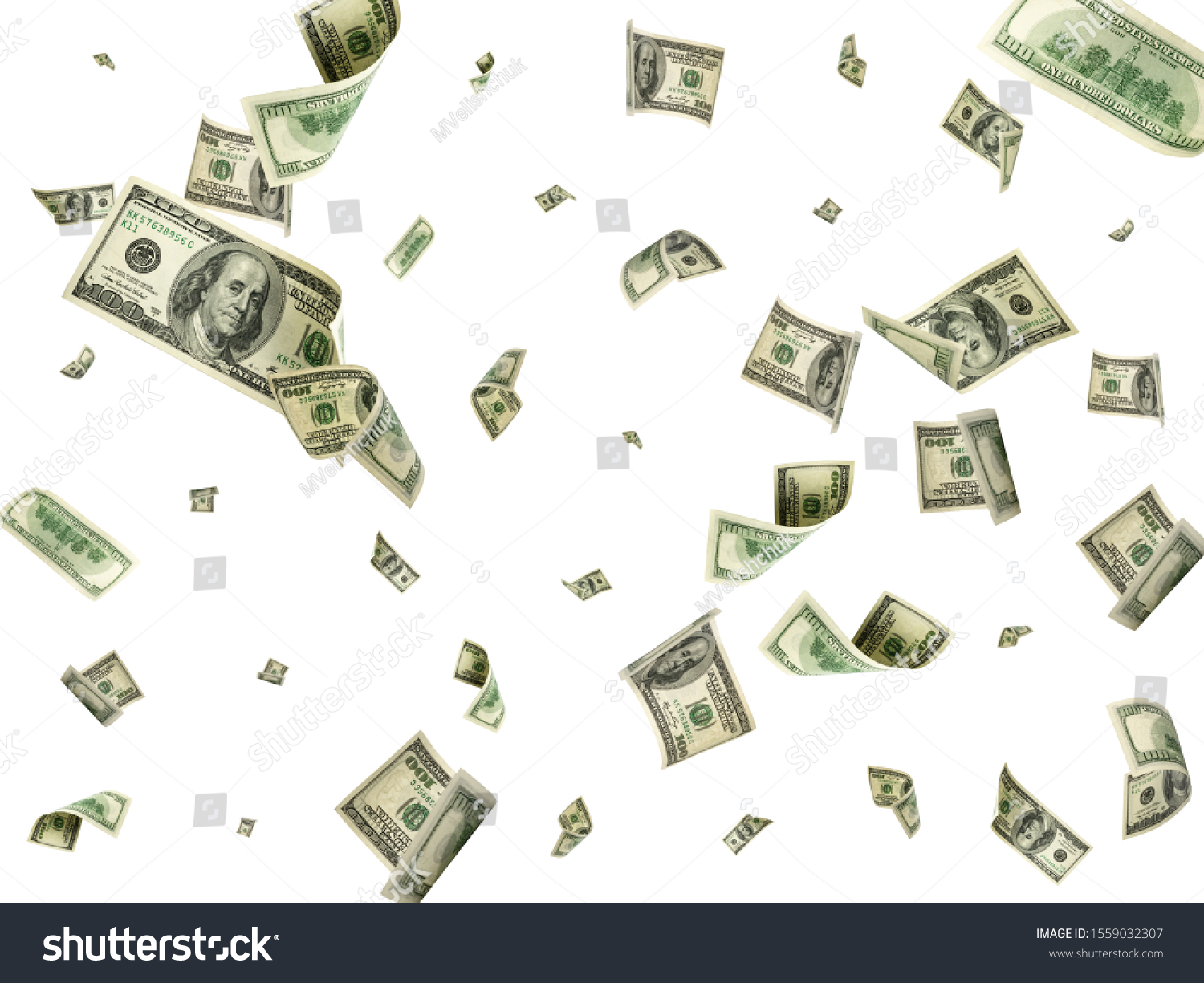 Dollar bill. Washington american cash. Usd money background. Money falling. #1559032307