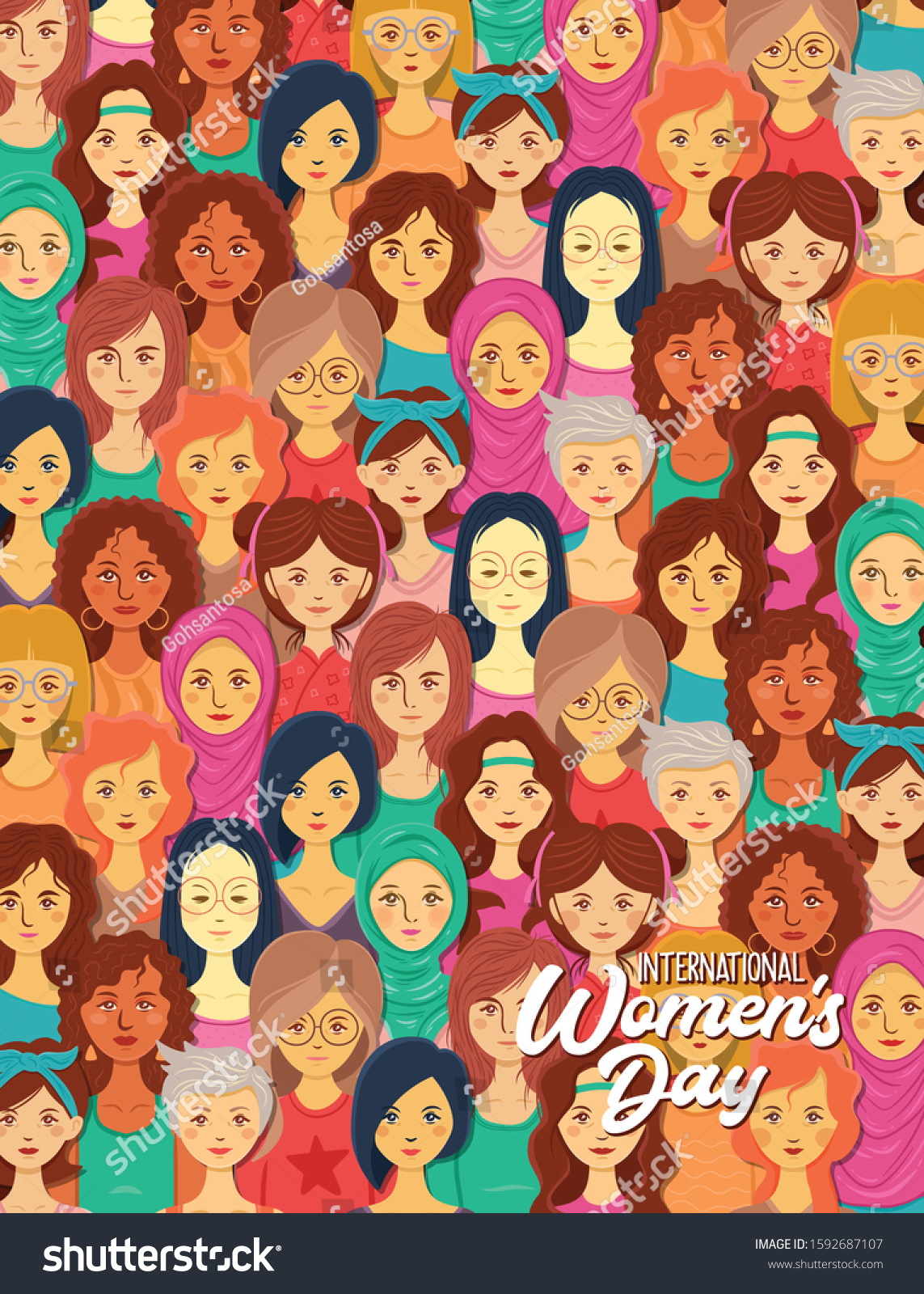 International Women's Day Vector Illustration #1592687107