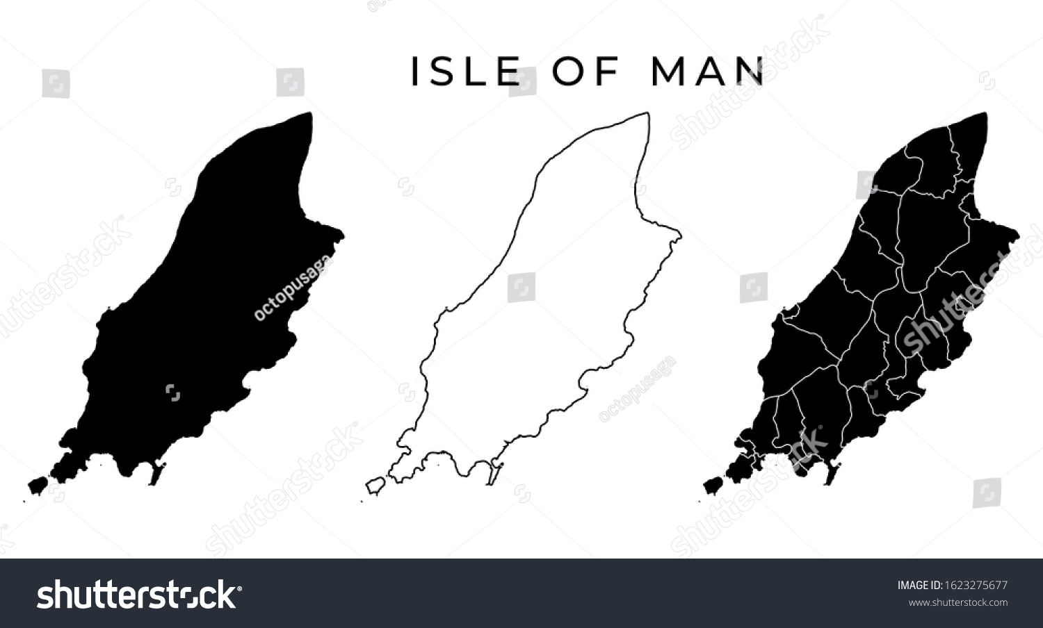 Royalty-free Isle of Man Map Vector - Blank map of Isle of Man ...