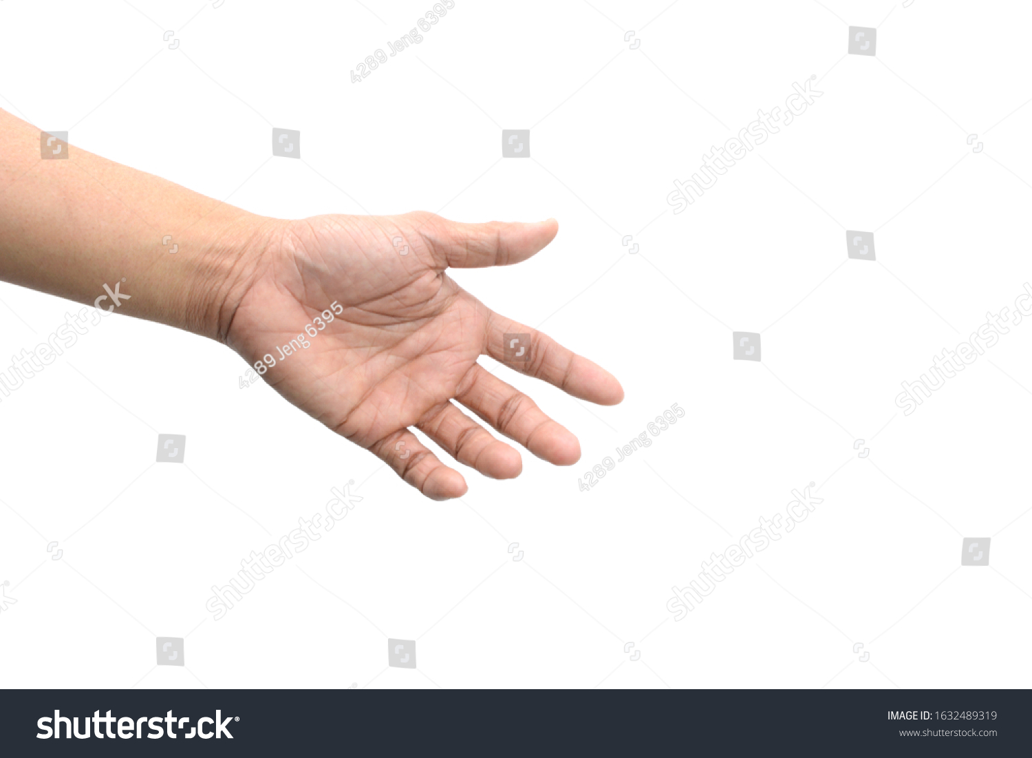 Symbol empty hand holding isolated on the white background, with clipping path. #1632489319