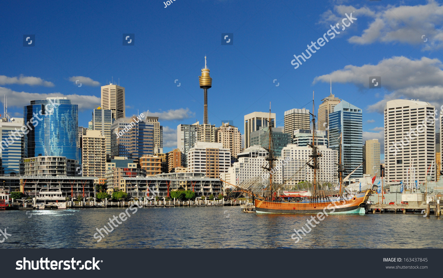 Darling Harbour with blue sky #163437845