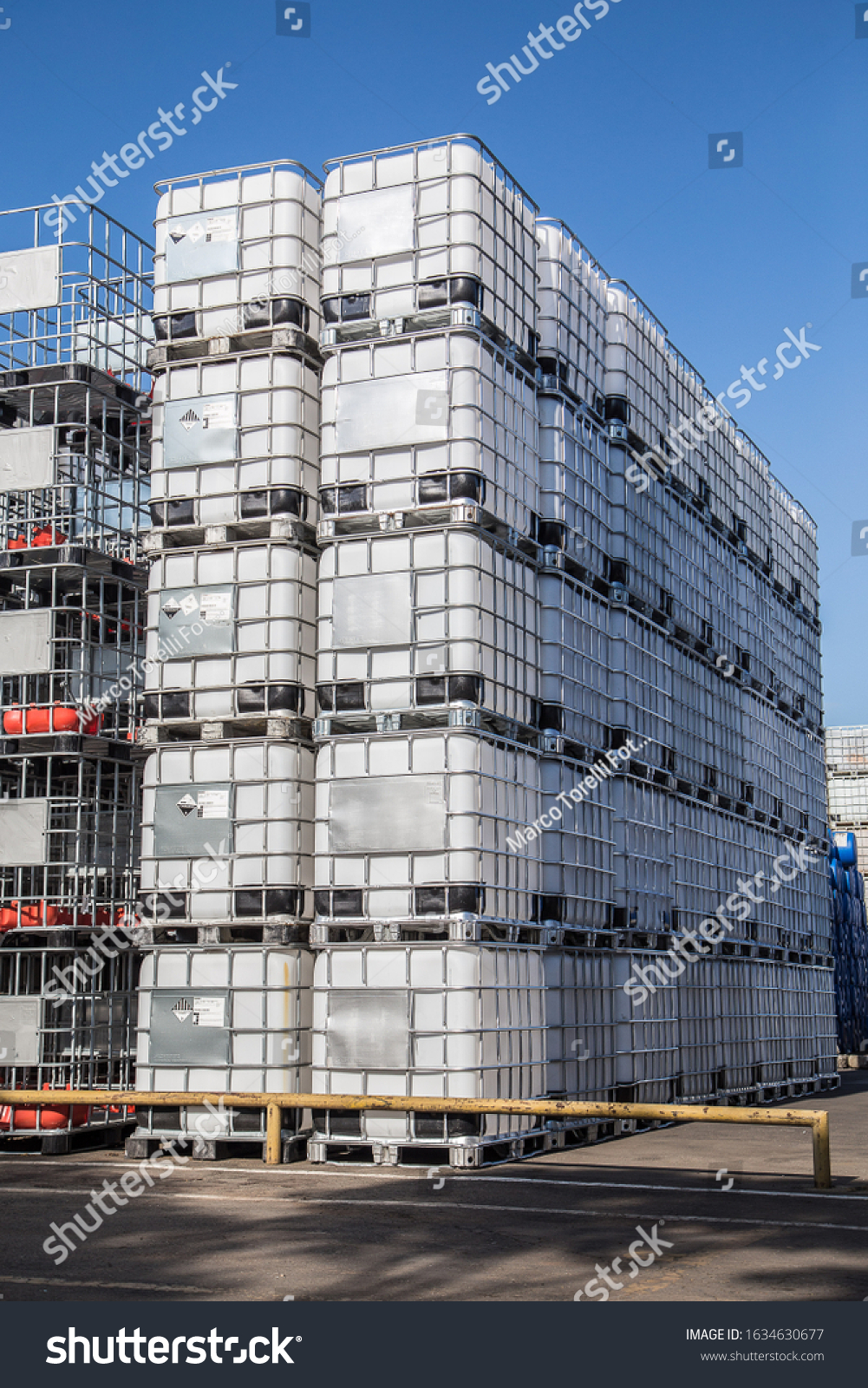 Huge industrial IBC outdoor storage. #1634630677