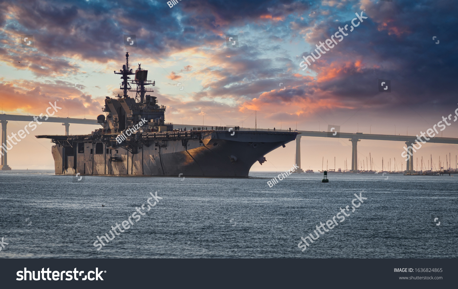 A US Navy ship departs San Diego Bay for the Pacific Ocean. #1636824865