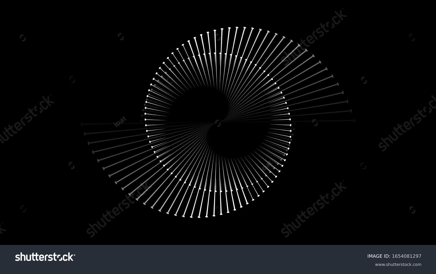 Spiral sound wave rhythm line dynamic abstract vector background #1654081297