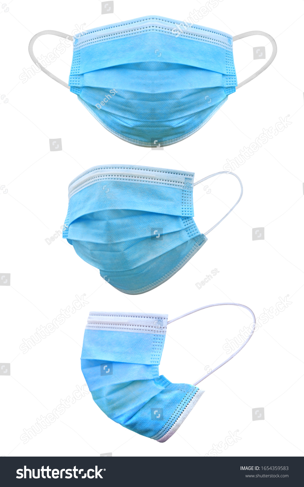 Medical mask isolated on white background, Corona protection,  With clipping path #1654359583