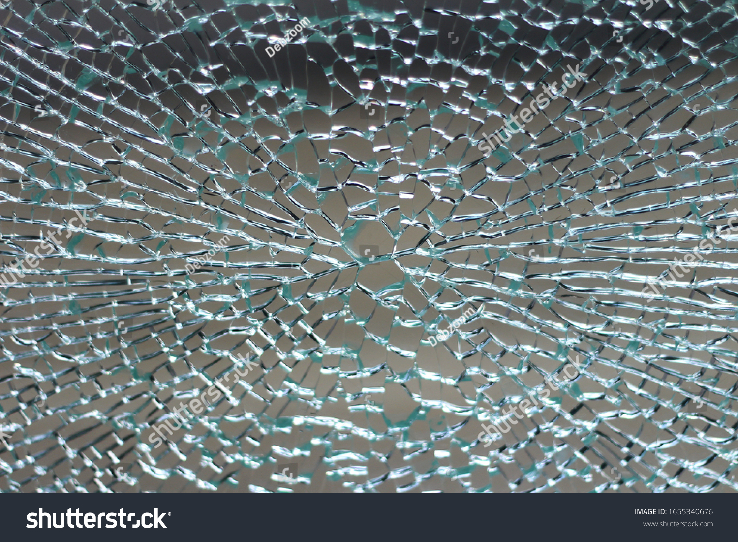 Broken glass wall outdoor background #1655340676