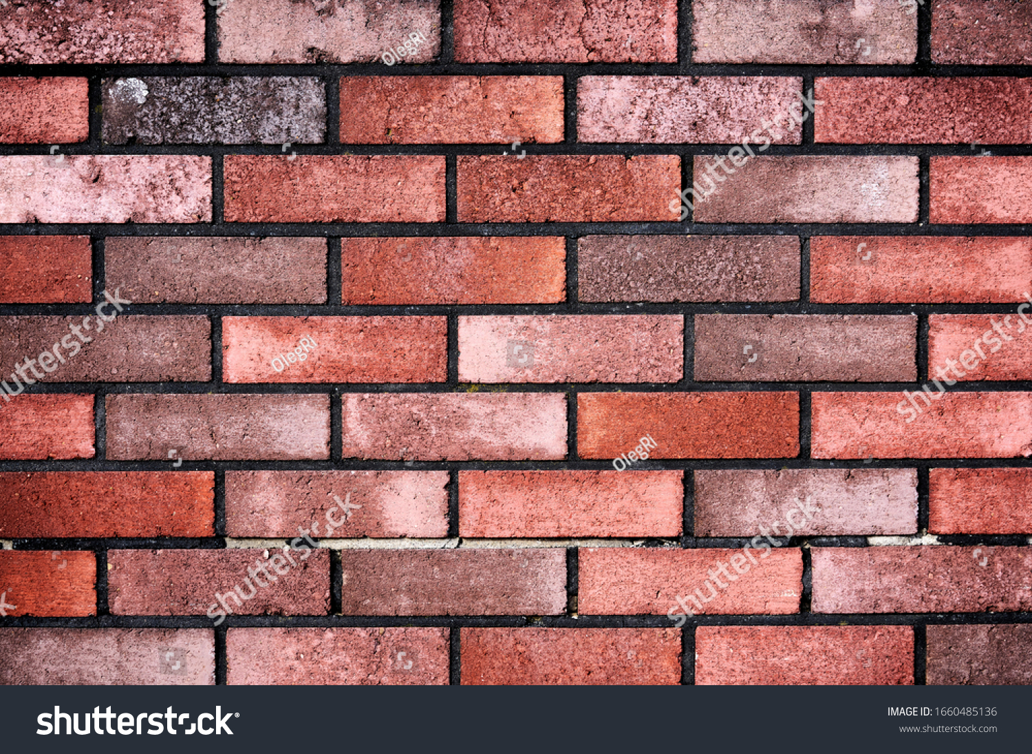 Brick wall with red brick, red brick background. #1660485136