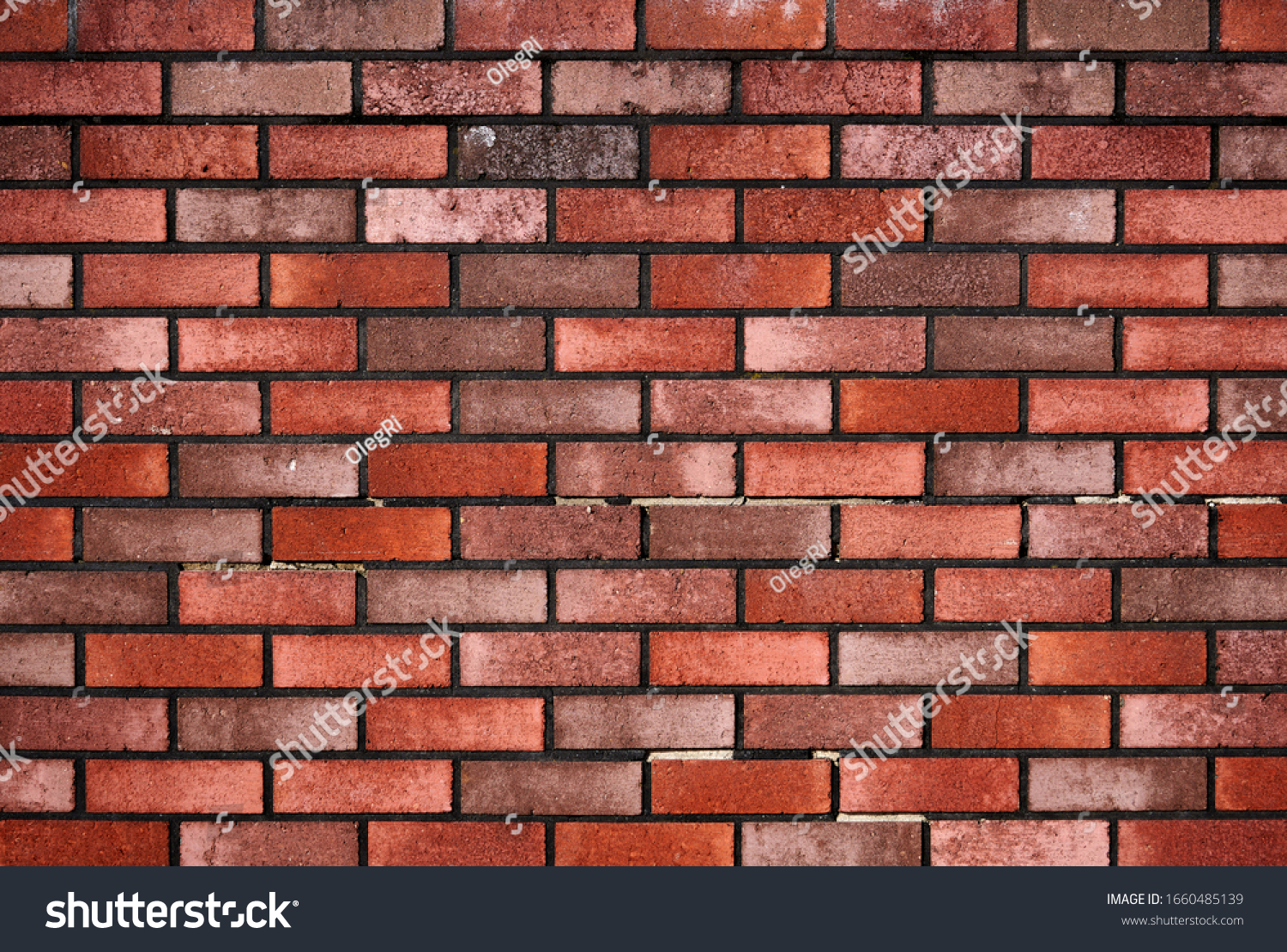 Brick wall with red brick, red brick background. #1660485139