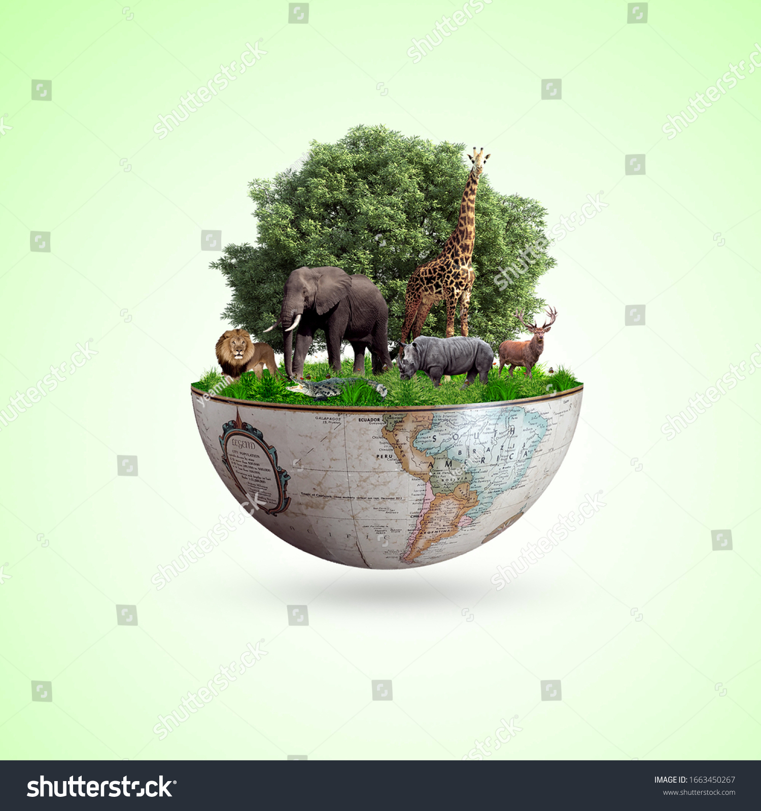 world wildlife by Animal's on earth, wildlife concept, environment day, World Habitat & wildlife day, 3rd March , 21th, world day of endangered species,  world Forest and biodiversity day, #1663450267