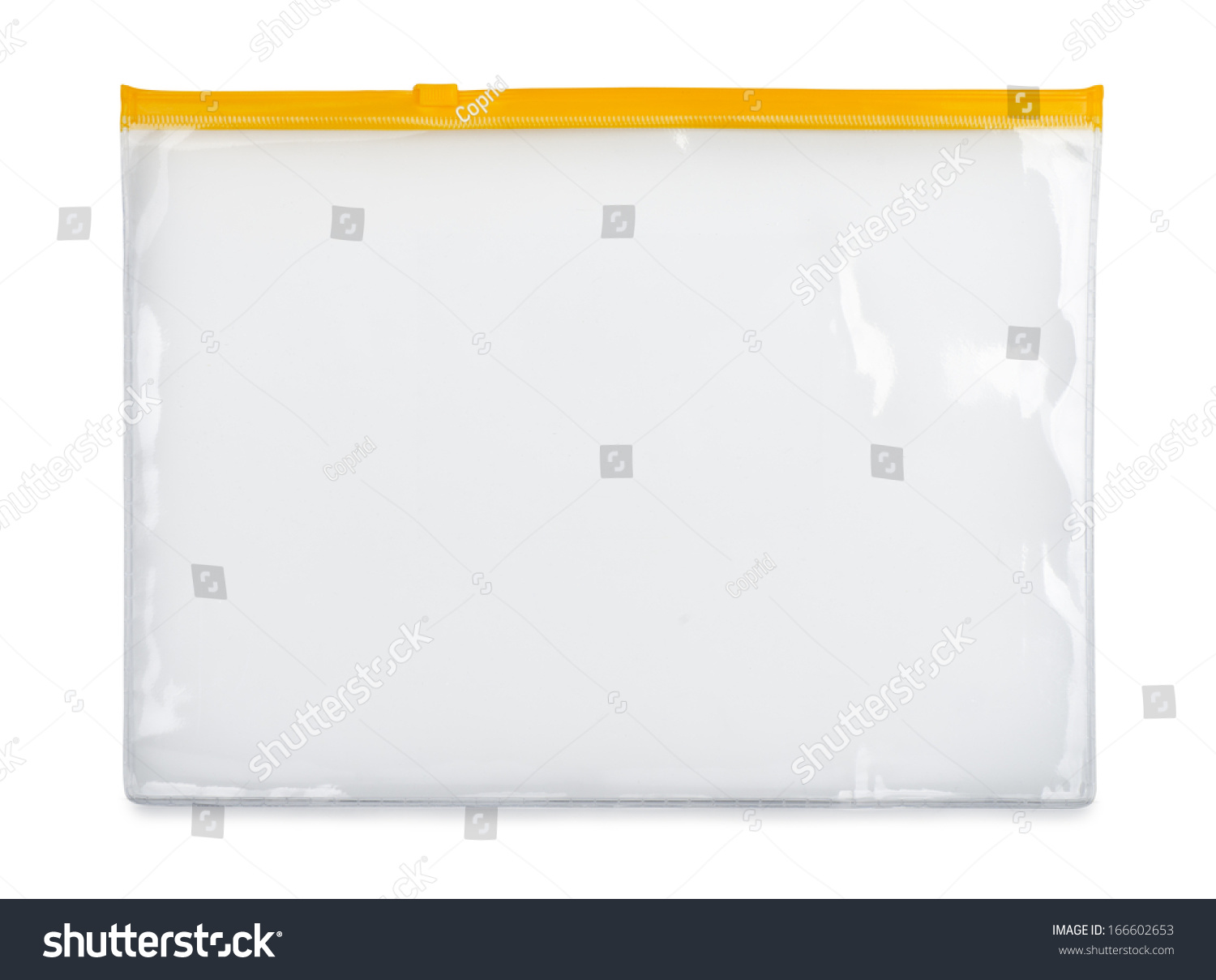 Plastic zipper bag isolated on white #166602653