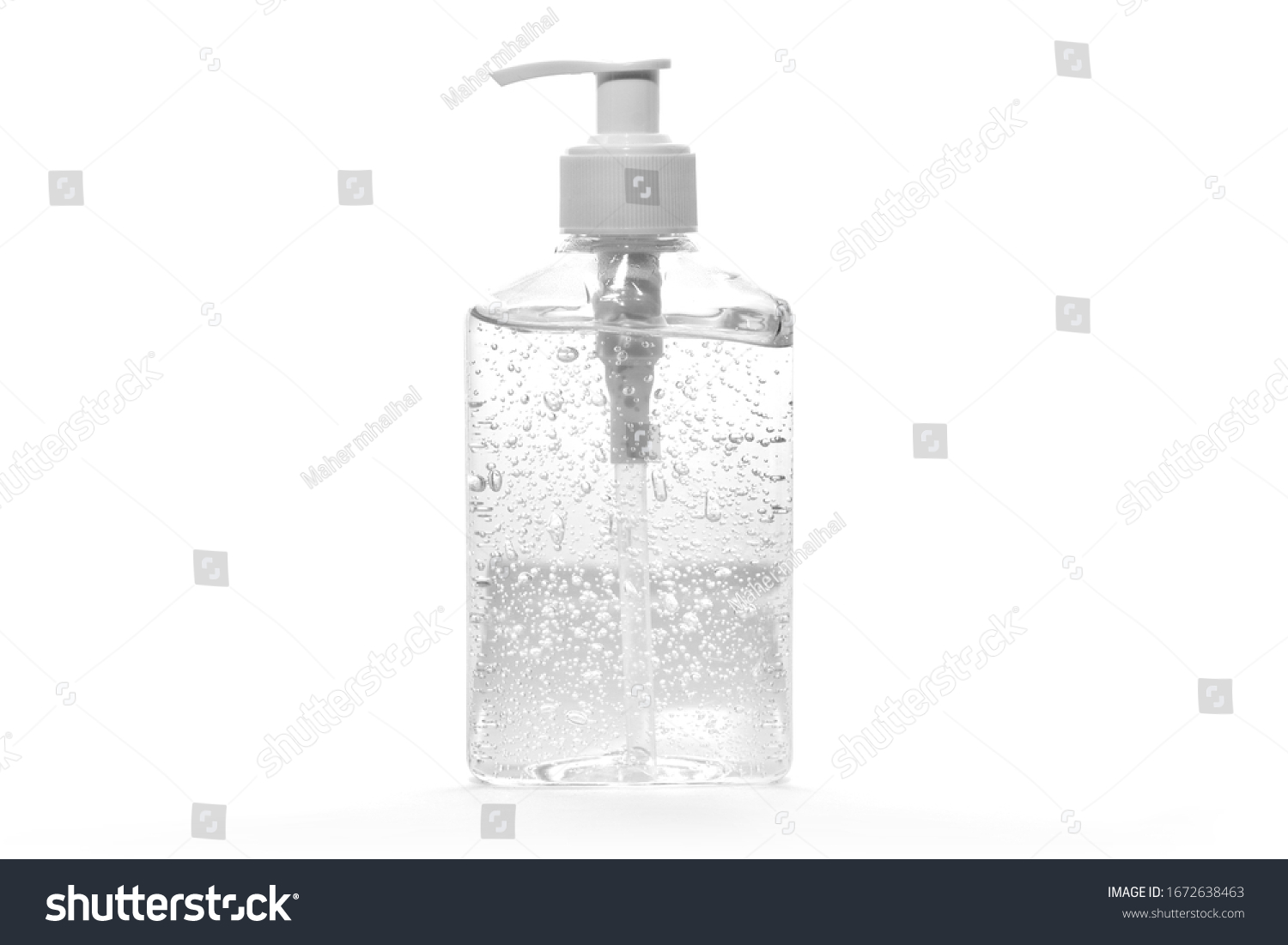 hand gel sanitizer for mockup   on white background #1672638463