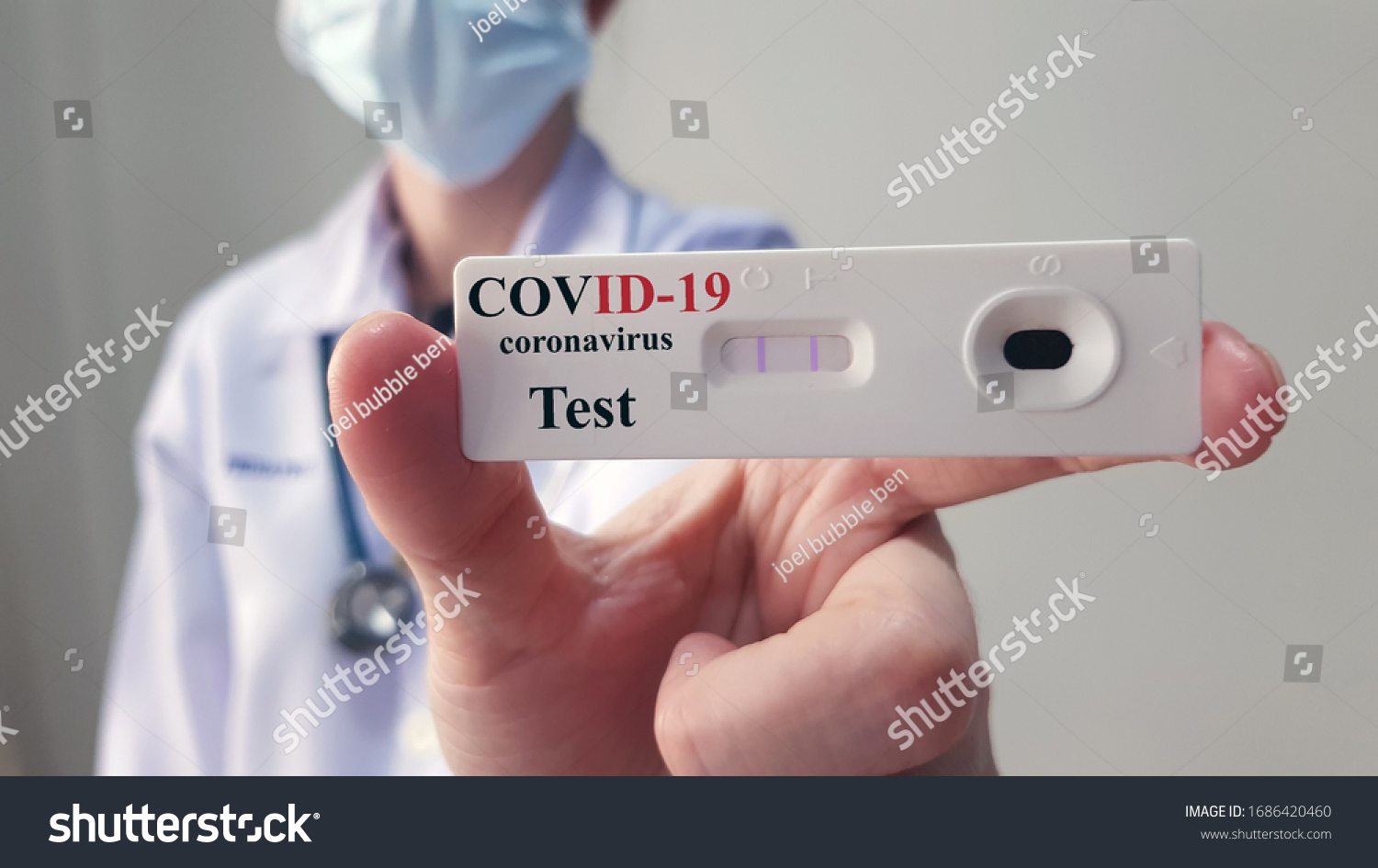 Doctor show rapid laboratory COVID-19 test for diagnosis new Corona virus infection(novel corona virus disease 2019 or COVID)from Wuhan, ready for screening and treatment. Pandemic infectious concept #1686420460