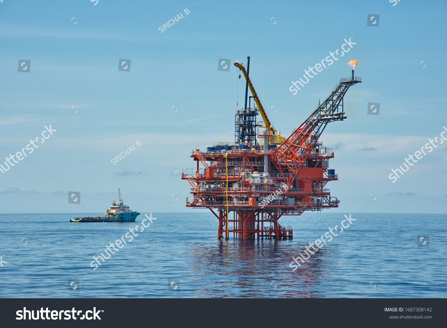 Petroleum platform oil and gas at sea #1687308142