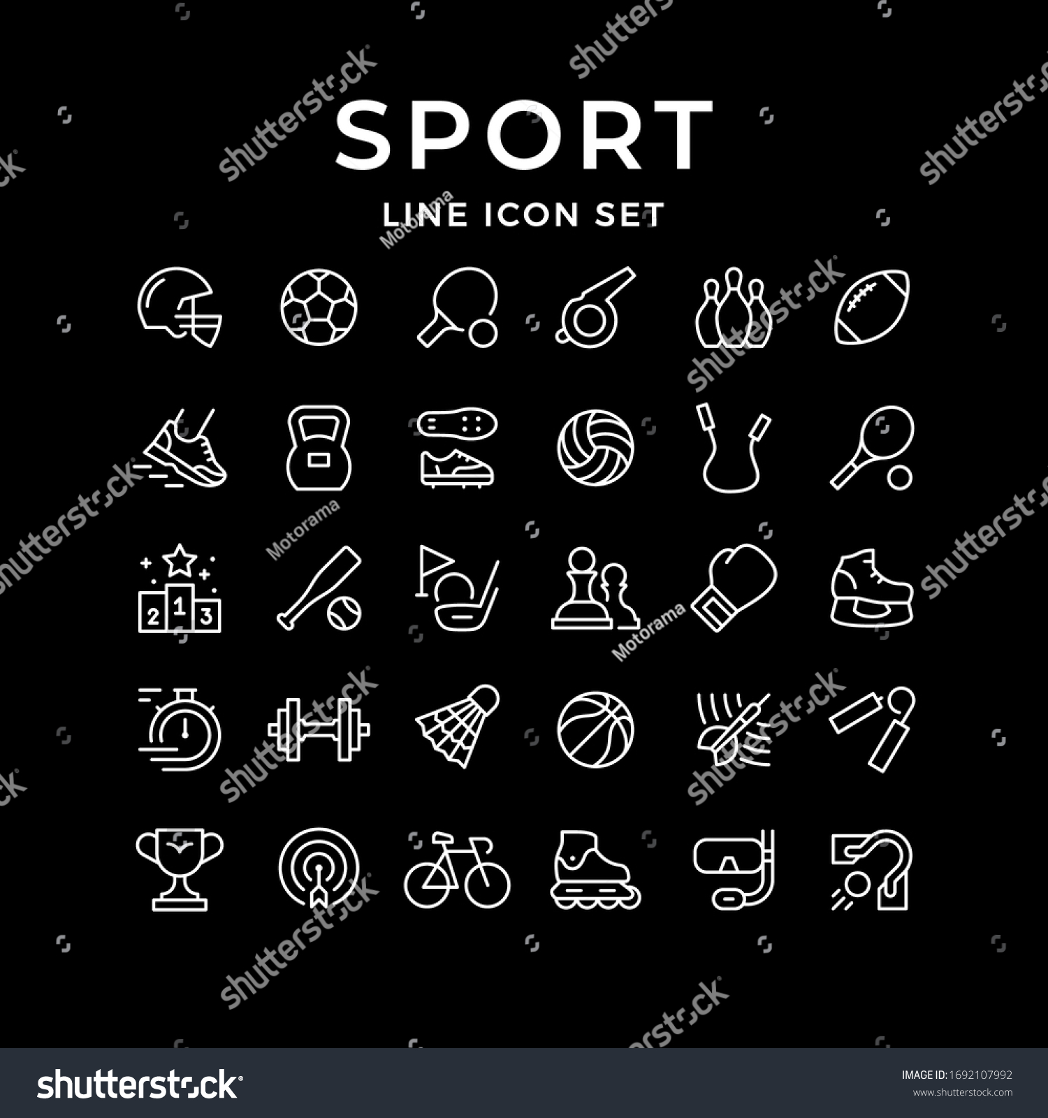 Set line icons of sport #1692107992