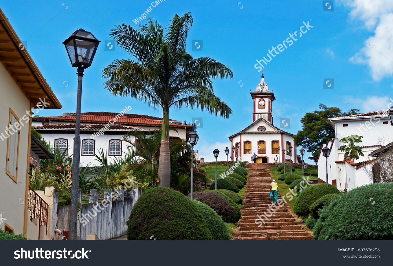 SERRO, MINAS GERAIS, BRAZIL - JANUARY 21, 2019: Baroque church at historical center.                             #1697676298