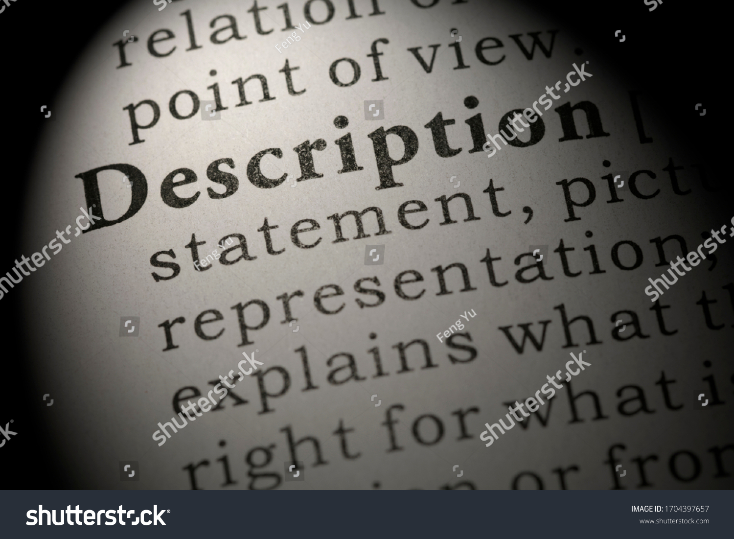 Fake Dictionary, Dictionary definition of word description. #1704397657