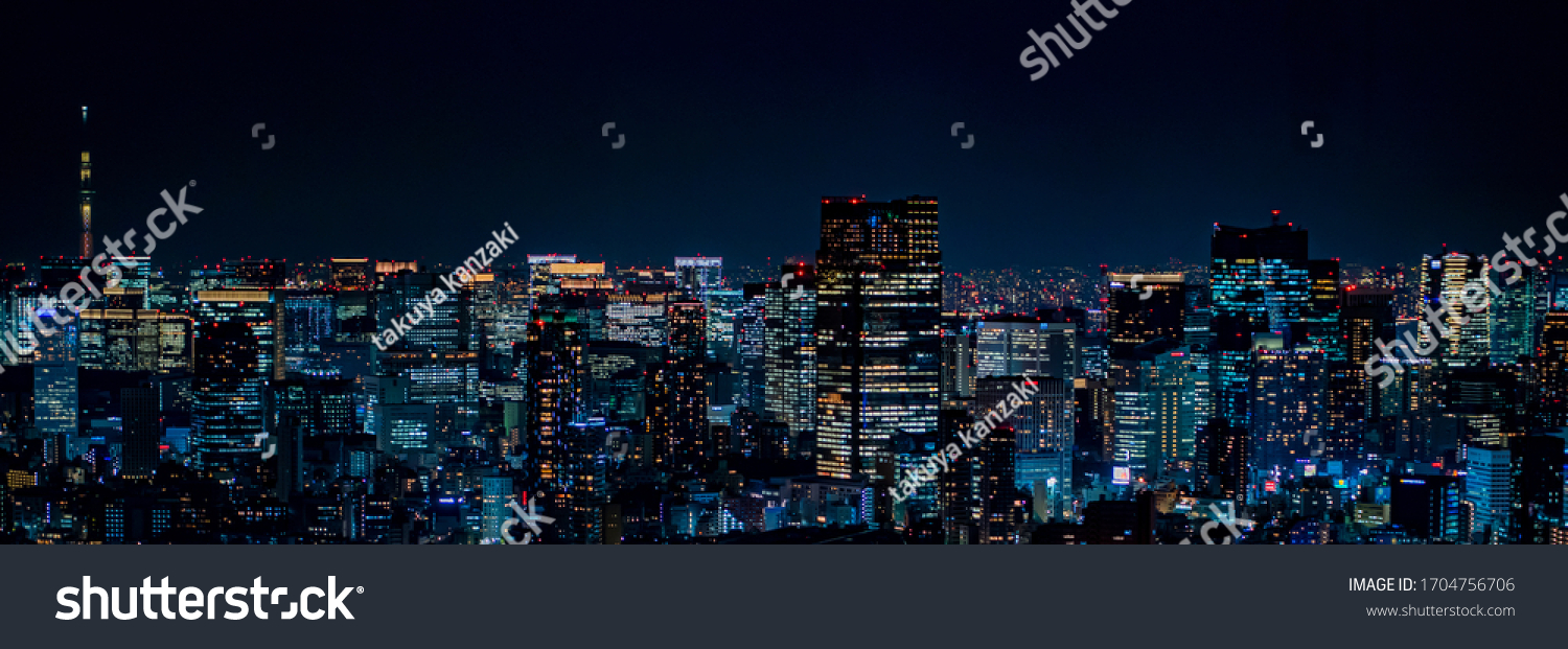 Night view of Tokyo, JAPAN #1704756706