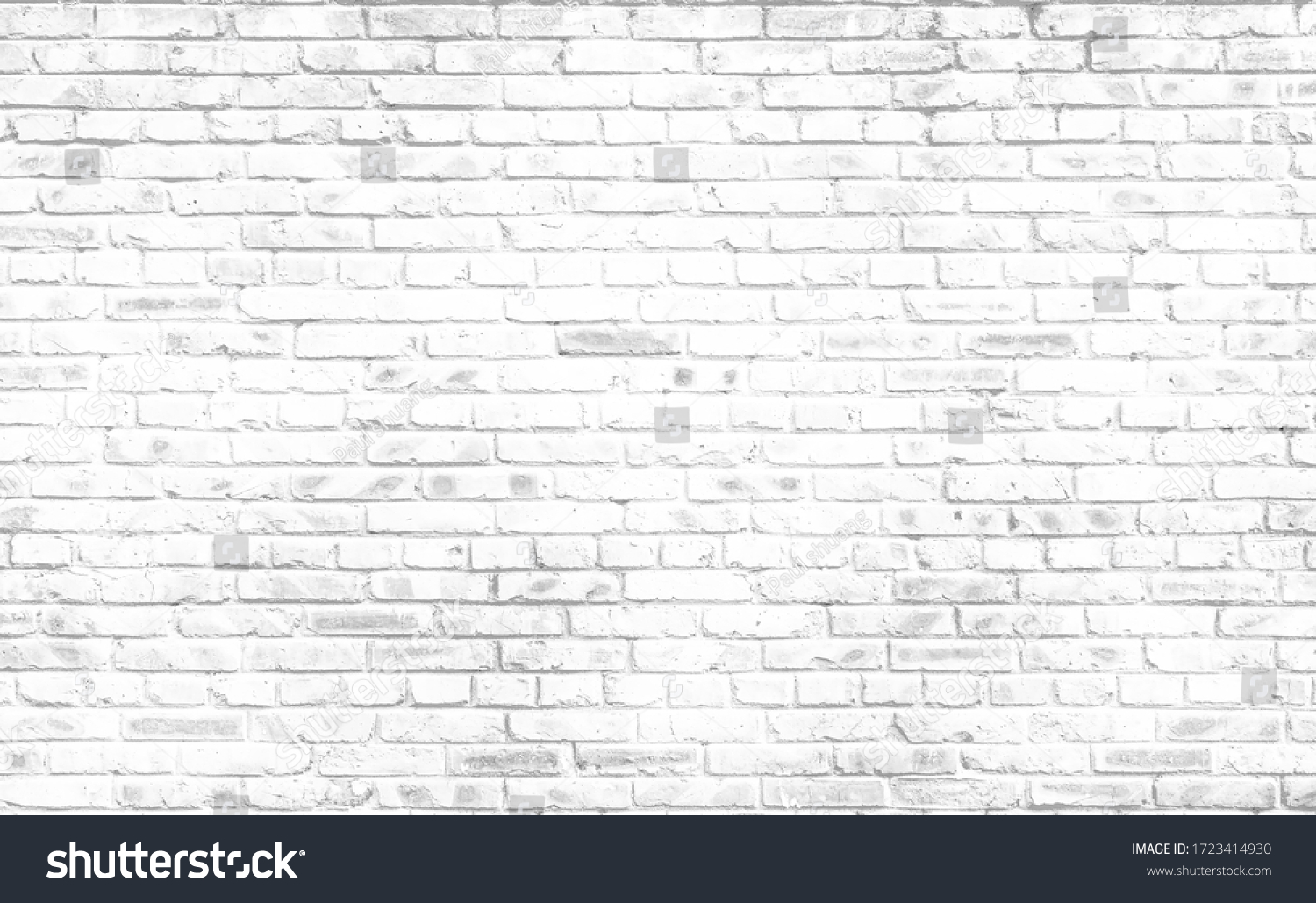 Abstract old white brick wall textured background #1723414930