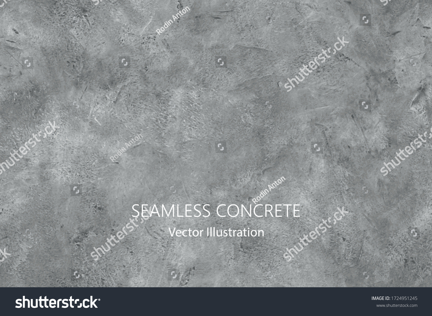 Seamless vector gray concrete texture. Stone wall background. #1724951245