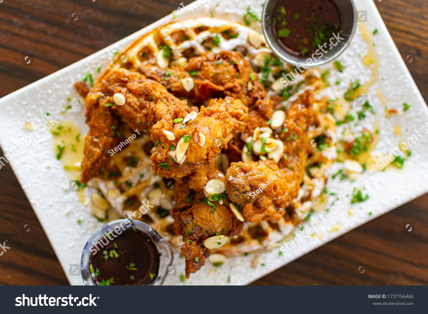 brunch chicken and waffles soul food #1737766466