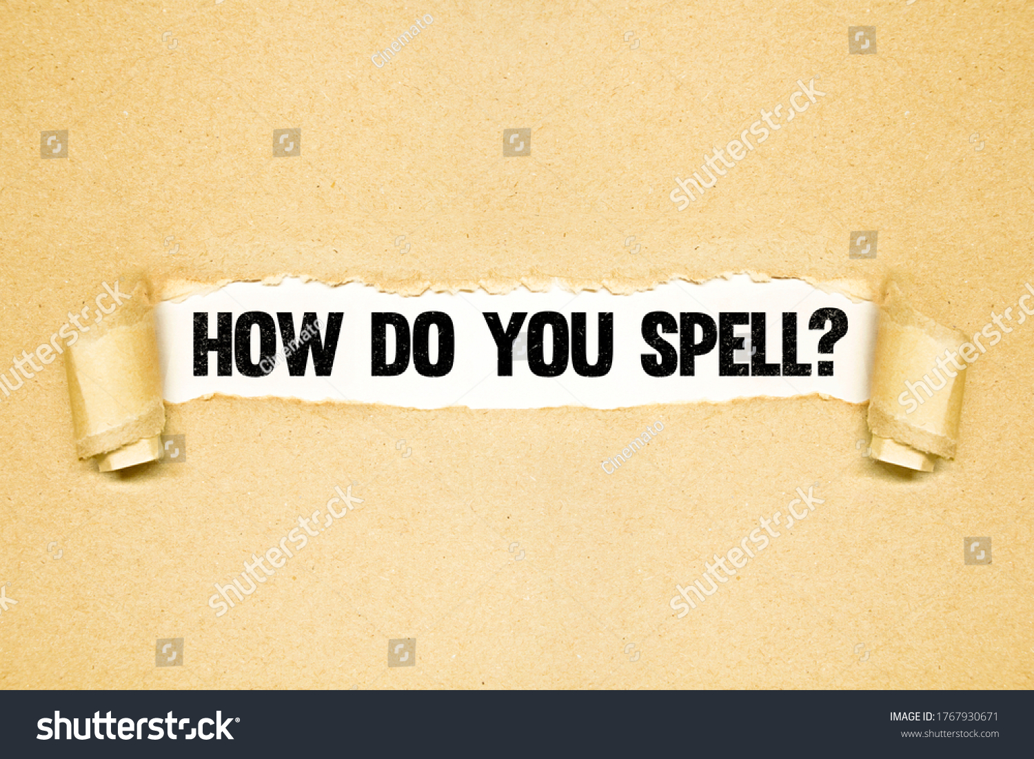 How do you spell? , Torn paper revealing words, Idea for Spelling bee, Quiz, Header for presentation, miswritten or mispronouced words #1767930671